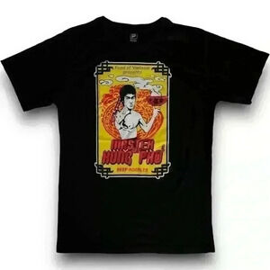 Bruce Lee Master Of Kung Pho T-Shirt Papaya Mens L Graphic ULTRA RARE Tee Cobain